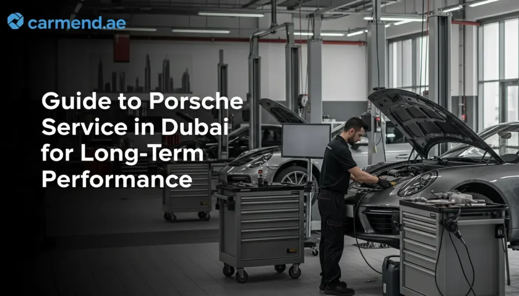 Porsche service in Dubai with professional maintenance and performance inspection