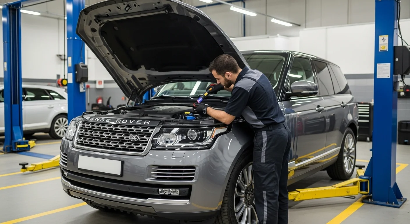 Professional Range Rover repair in Dubai at certified luxury SUV workshop