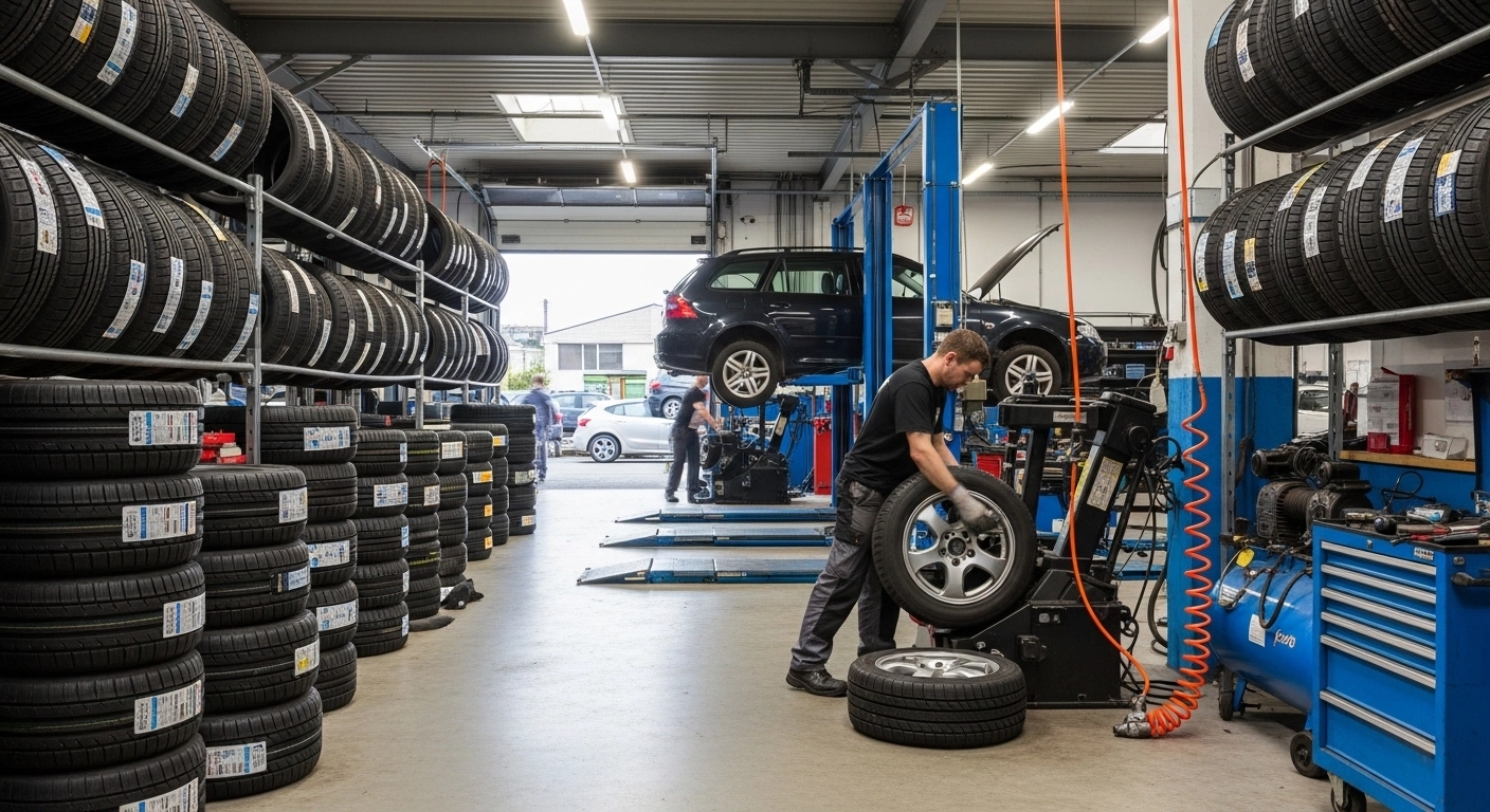 Best Tyres Shop in Dubai providing professional tyre fitting and wheel alignment services