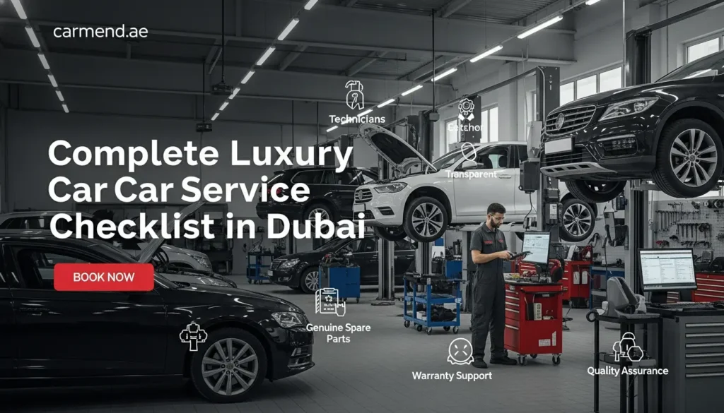 Complete luxury car service checklist in Dubai for premium vehicles